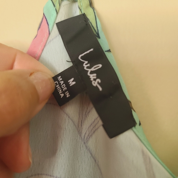 Lulu's Pastel Floral Wrap Dress Size  M - Picture 3 of 4